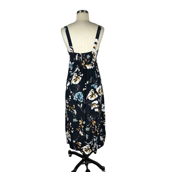 YUMI KIM Black Floral Cutout Midi Dress Women's Small NWOT Preppy Chic - Picture 4 of 5